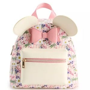Disney's Minnie Mouse Floral Stripe Mini Backpack